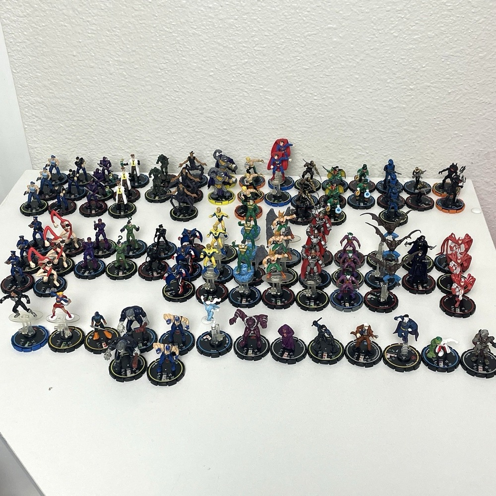 Heroclix Hypertime Lot 92 Figures DC Universe Miniatures Game Pieces